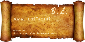 Burai László névjegykártya