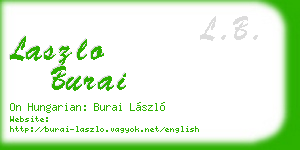 laszlo burai business card